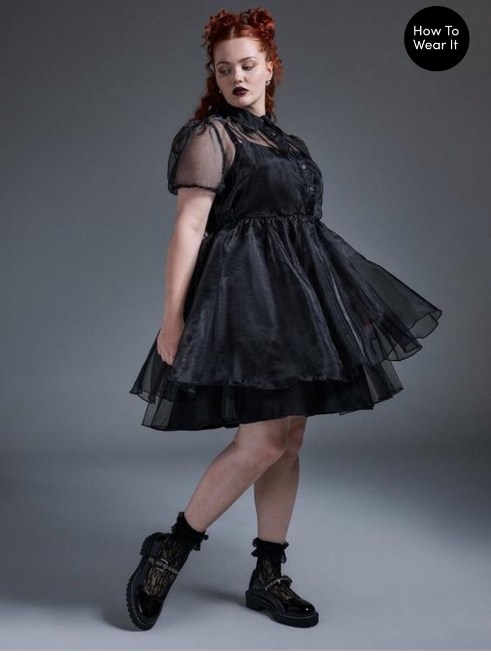 NWT Torrid Nightfall Organza mini dress with slip size 2 2x 18 20 - Picture 4 of 7